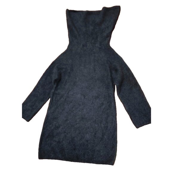 Banana Republic Alpaca Blend Cowl Neck Sweater Dress Black Women’s M Soft Cozy - Picture 5 of 15